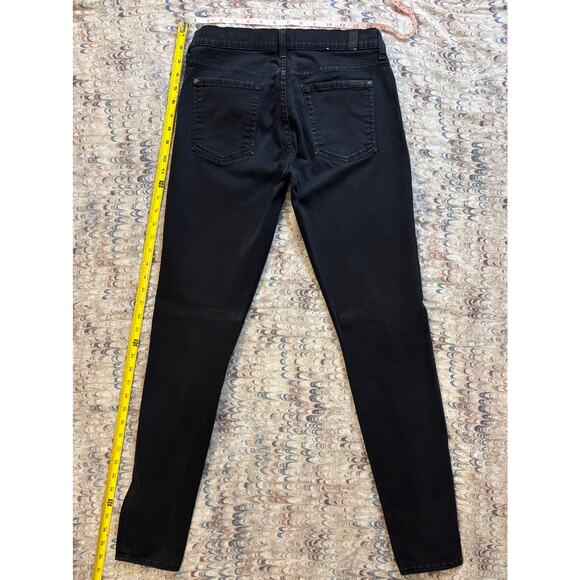 7 FOR ALL MANKIND Wm 29 The Skinny Premium Denim in Black Wash - Picture 2 of 9